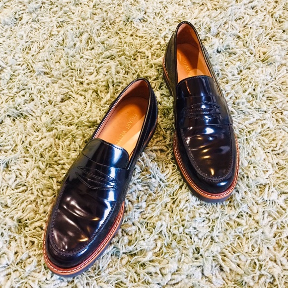 Stuart Weitzman Shoes - Stuart Weitzman Black Patent Leather Penny Loafer
